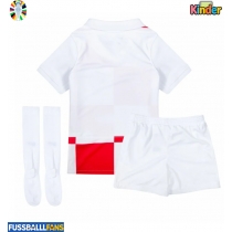 Kroatien Heimtrikotsatz Kinder EM 2024 Kurzarm (+ Kurze Hosen)